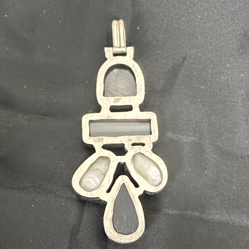 Artisan 925 Sterling Silver 925 Multi Stone Statement Pendant Boho - Picture 7 of 10